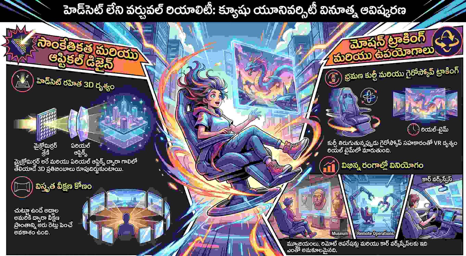హెడ్‌సెట్ లేకుండానే వర్చువల్ రియాలిటీ! క్యూషు యూనివర్సిటీ శాస్త్రవేత్తల వినూత్న ఆవిష్కరణ